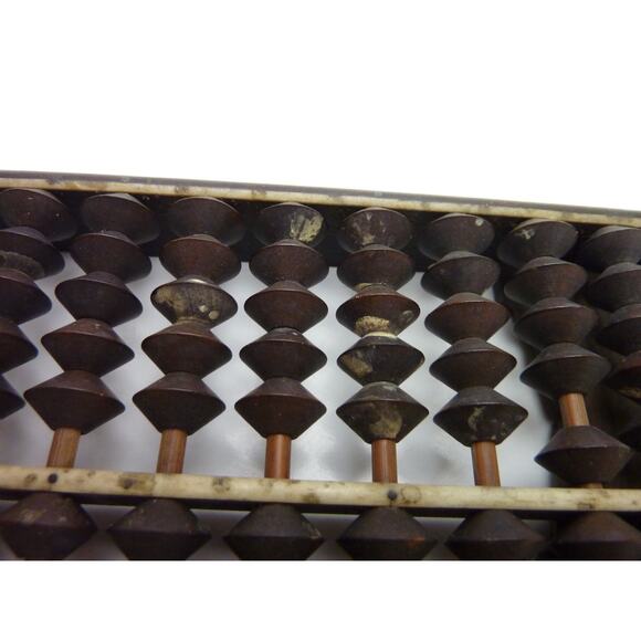 Vintage Japanese Abacus Black Original Manuel Calculator Soroban - Picture 4 of 7